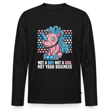 Bisexell Transgender Pride Day LGBT - Männer Premium Bio Langarmshirt - Schwarz - Vorne - Nico (187cm)