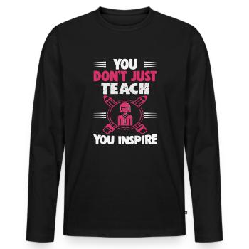 Bester Lehrer Rente Geschenkidee Schüler - Männer Premium Bio Langarmshirt - Schwarz - Vorne - Nico (187cm)