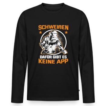 Soudeur Dire Design pour les métallurgistes - T-shirt manches longues Premium bio Homme - noir - Devant - Nico (187cm)