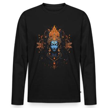 Hinduism Gods Art Peace Antiquity - Men's Premium Organic Long Sleeve Shirt - black - Front - Nico (187cm)