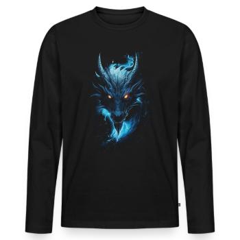 Dragon Role Playing Game Dragon - Men's Premium Organic Long Sleeve Shirt - black - Front - Nico (187cm)
