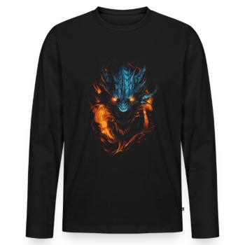 Dragon Role Playing Game Dragon - Men's Premium Organic Long Sleeve Shirt - black - Front - Nico (187cm)