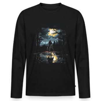 Knight Castle Knight on Horse Knight Role Playing Game - Men's Premium Organic Long Sleeve Shirt - black - Front - Nico (187cm)