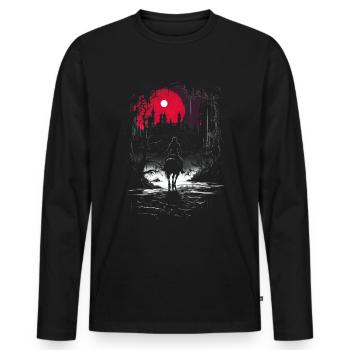 Knight Castle Knight on Horse Knight Role Playing Game - Men's Premium Organic Long Sleeve Shirt - black - Front - Nico (187cm)