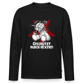 Magische Dunkle Kunst Okkulte Hexen Designs - Männer Premium Bio Langarmshirt - Schwarz - Vorne - Nico (187cm)