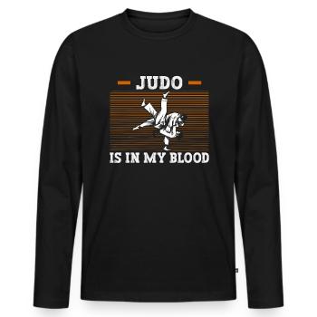 Judo Kampfsport Judo Trainer Judoka - Männer Premium Bio Langarmshirt - Schwarz - Vorne - Nico (187cm)