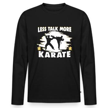 Karate Kampfsport Karate Trainer Karate Kämpfer - Männer Premium Bio Langarmshirt - Schwarz - Vorne - Nico (187cm)
