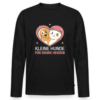 Hunderettungs Designs Für Tierrechtsaktivisten - Männer Premium Bio Langarmshirt - Schwarz - Vorne - Nico (187cm)