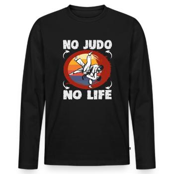 Judo Kampfsport Judo Trainer Judoka - Männer Premium Bio Langarmshirt - Schwarz - Vorne - Nico (187cm)