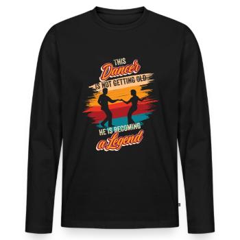 Dancing Dancer Birthday Choreographer Dance School - Men's Premium Organic Long Sleeve Shirt - black - Front - Nico (187cm)