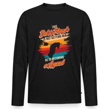 German Dart Player Birthday Dart Team Dart - Men's Premium Organic Long Sleeve Shirt - black - Front - Nico (187cm)