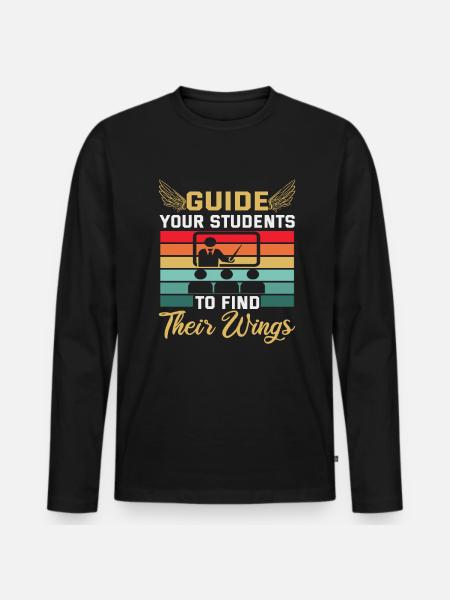 Bester Lehrer Rente Geschenkidee Schüler - Männer Premium Bio Langarmshirt - Schwarz