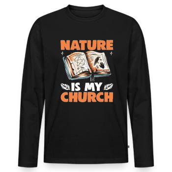 Magische Dunkle Kunst Okkulte Hexen Designs - Männer Premium Bio Langarmshirt - Schwarz - Vorne - Nico (187cm)