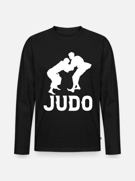 Judo - T-shirt manches longues Premium bio Homme - noir