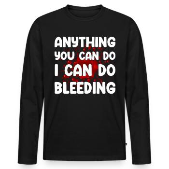 Tout ce que vous pouvez faire, je peux le faire saigner - T-shirt manches longues Premium bio Homme - noir - Devant - Nico (187cm)
