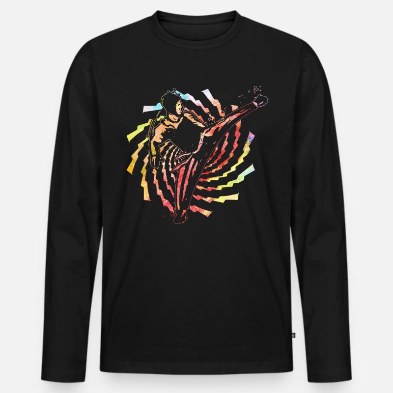 Taekwondo - Männer Premium Bio Langarmshirt - Schwarz