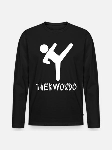 Taekwondo - Men's Premium Organic Long Sleeve Shirt - black