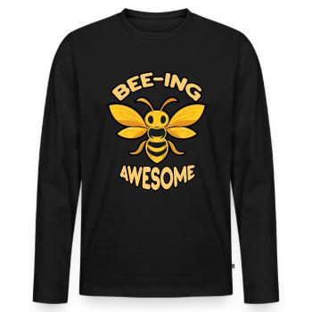 Bee Lovers Beekeepers Naturefriends Beekeepers - Men's Premium Organic Long Sleeve Shirt - black - Front - Nico (187cm)
