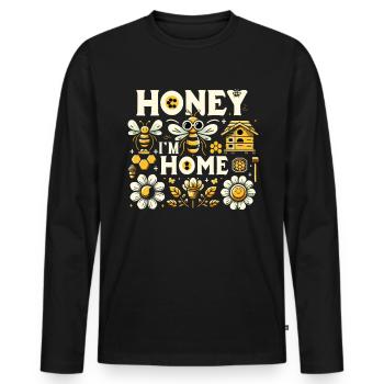Bee Lovers Beekeepers Naturefriends Beekeepers - Men's Premium Organic Long Sleeve Shirt - black - Front - Nico (187cm)