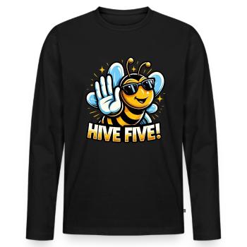 Bee Lovers Beekeepers Naturefriends Beekeepers - Men's Premium Organic Long Sleeve Shirt - black - Front - Nico (187cm)