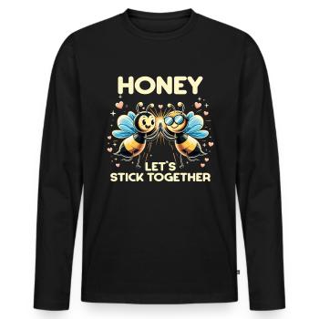Bienenliebhaber Bienenzüchter Naturfreunde Imker - Männer Premium Bio Langarmshirt - Schwarz - Vorne - Nico (187cm)