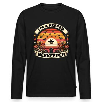 Amoureux des abeilles Apiculteurs Amis de la nature Apiculteurs - T-shirt manches longues Premium bio Homme - noir - Devant - Nico (187cm)