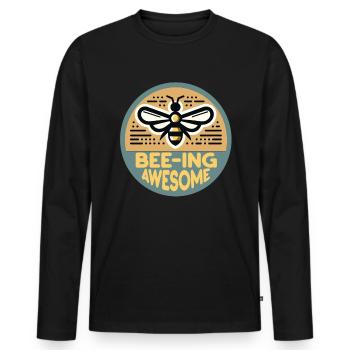Bee Lovers Beekeepers Naturefriends Beekeepers - Men's Premium Organic Long Sleeve Shirt - black - Front - Nico (187cm)