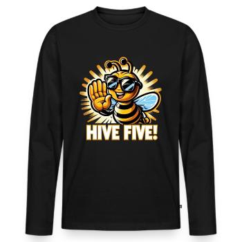 Bee Lovers Beekeepers Naturefriends Beekeepers - Men's Premium Organic Long Sleeve Shirt - black - Front - Nico (187cm)