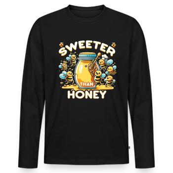 Bee Lovers Beekeepers Naturefriends Beekeepers - Men's Premium Organic Long Sleeve Shirt - black - Front - Nico (187cm)