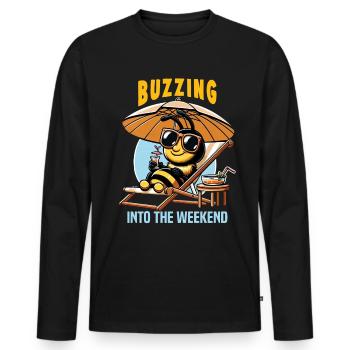 Bee Lovers Beekeepers Naturefriends Beekeepers - Men's Premium Organic Long Sleeve Shirt - black - Front - Nico (187cm)