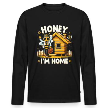 Bee Lovers Beekeepers Naturefriends Beekeepers - Men's Premium Organic Long Sleeve Shirt - black - Front - Nico (187cm)
