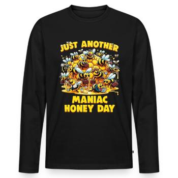 Amoureux des abeilles Apiculteurs Amis de la nature Apiculteurs - T-shirt manches longues Premium bio Homme - noir - Devant - Nico (187cm)