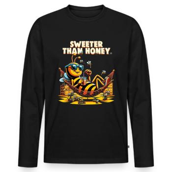 Amoureux des abeilles Apiculteurs Amis de la nature Apiculteurs - T-shirt manches longues Premium bio Homme - noir - Devant - Nico (187cm)