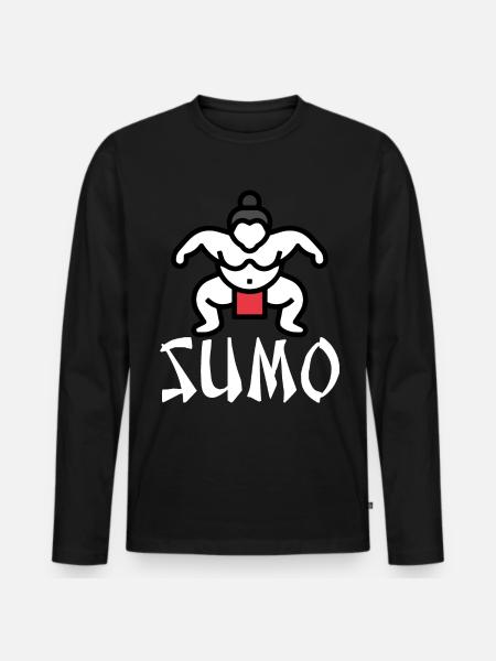 Sumo - Men's Premium Organic Long Sleeve Shirt - black