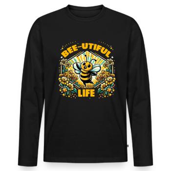 Bee Lovers Beekeepers Naturefriends Beekeepers - Men's Premium Organic Long Sleeve Shirt - black - Front - Nico (187cm)