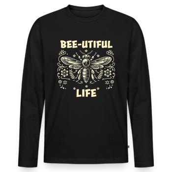 Bee Lovers Beekeepers Naturefriends Beekeepers - Men's Premium Organic Long Sleeve Shirt - black - Front - Nico (187cm)