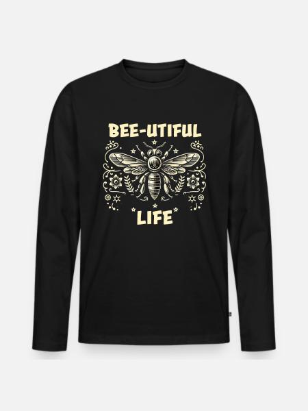 Bee Lovers Beekeepers Naturefriends Beekeepers - Men's Premium Organic Long Sleeve Shirt - black