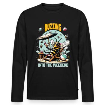 Bee Lovers Beekeepers Naturefriends Beekeepers - Men's Premium Organic Long Sleeve Shirt - black - Front - Nico (187cm)