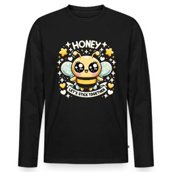 Bienenliebhaber Bienenzüchter Naturfreunde Imker - Männer Premium Bio Langarmshirt - Schwarz - Vorne - Nico (187cm)