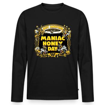 Amoureux des abeilles Apiculteurs Amis de la nature Apiculteurs - T-shirt manches longues Premium bio Homme - noir - Devant - Nico (187cm)