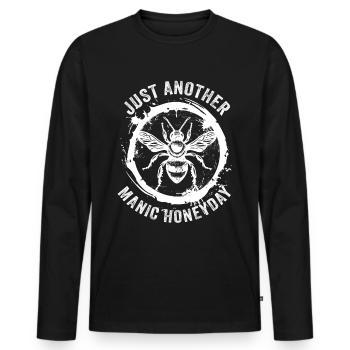Amoureux des abeilles Apiculteurs Amoureux de la nature Apiculteurs - T-shirt manches longues Premium bio Homme - noir - Devant - Nico (187cm)