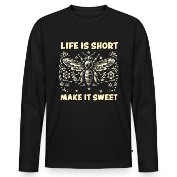 Amoureux des abeilles Apiculteurs Amis de la nature Apiculteurs - T-shirt manches longues Premium bio Homme - noir - Devant - Nico (187cm)