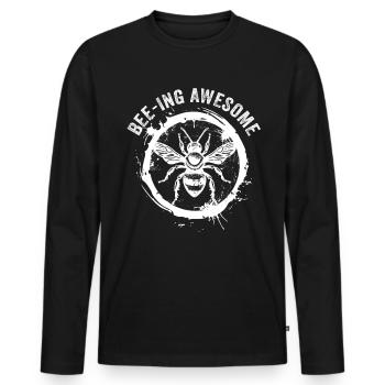 Bee lovers Beekeepers Nature lovers Beekeepers - Men's Premium Organic Long Sleeve Shirt - black - Front - Nico (187cm)