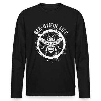 Bee lovers Beekeepers Nature lovers Beekeepers - Men's Premium Organic Long Sleeve Shirt - black - Front - Nico (187cm)