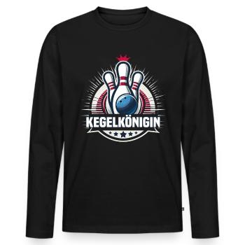 Bowling Queen Bowling Club Design pour le bowling - T-shirt manches longues Premium bio Homme - noir - Devant - Nico (187cm)