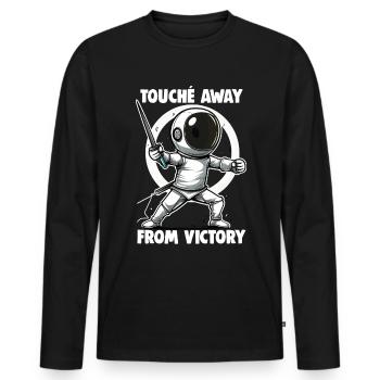 Masque Fencer Sport Design Sur Jeu Sur L’escrime De Combat - T-shirt manches longues Premium bio Homme - noir - Devant - Nico (187cm)