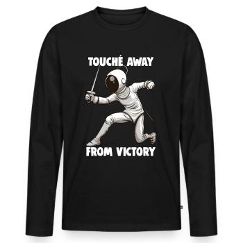 Masque Fencer Sport Design Sur Jeu Sur L’escrime De Combat - T-shirt manches longues Premium bio Homme - noir - Devant - Nico (187cm)