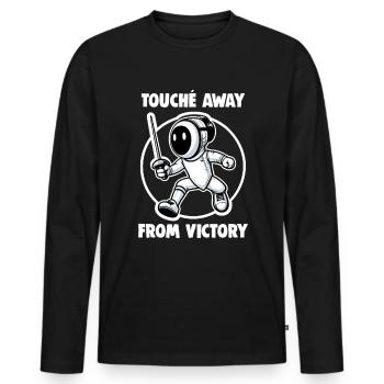 Masque Fencer Sport Design Sur Jeu Sur L’escrime De Combat - T-shirt manches longues Premium bio Homme - noir - Devant - Nico (187cm)