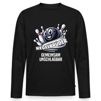 Bowling Brothers Skittles Bowling Club Design pour le bowling - T-shirt manches longues Premium bio Homme - noir - Devant - Nico (187cm)