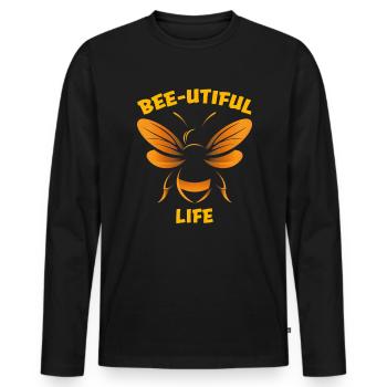Bee Lovers Beekeepers Naturefriends Beekeepers - Men's Premium Organic Long Sleeve Shirt - black - Front - Nico (187cm)